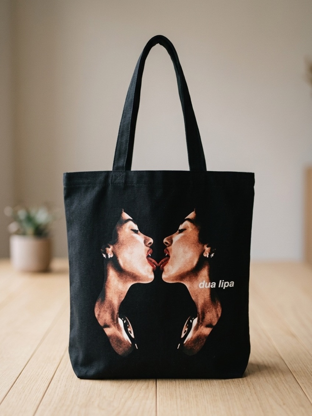 Dua Lipa Radical Optimism Tour Japan VIP Exclusive Black Canvas Tote Bag Merch